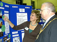 Helen Lambert (Chairman) with the Mayor, Councillor Chris Maskell